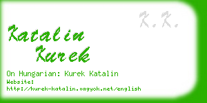 katalin kurek business card